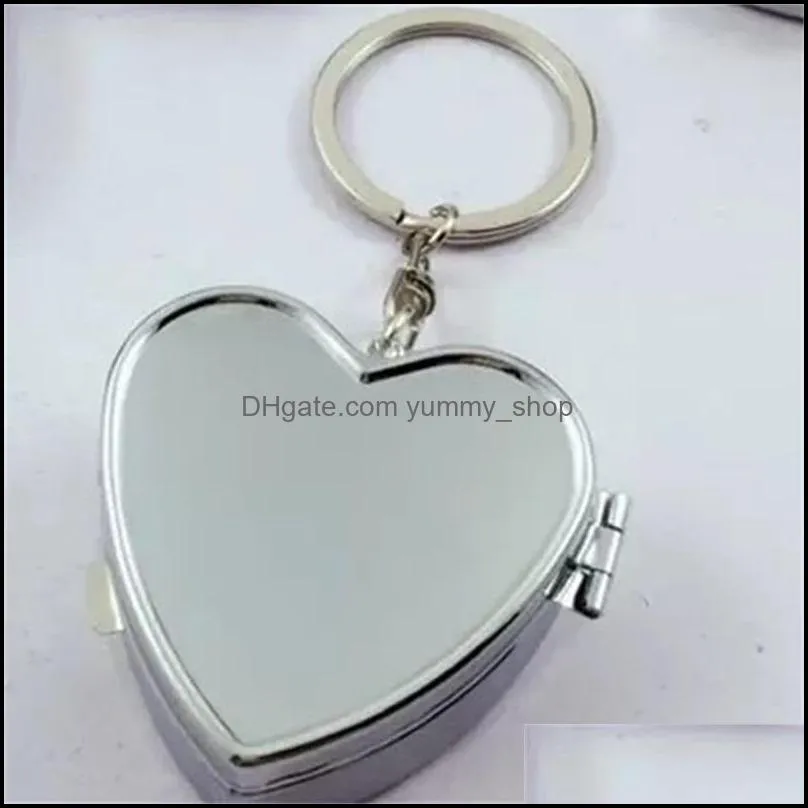 100pcs heart shaped metal 2 grid box boxes organizer container case jewellery storage pocket portable heart shape rrd13133