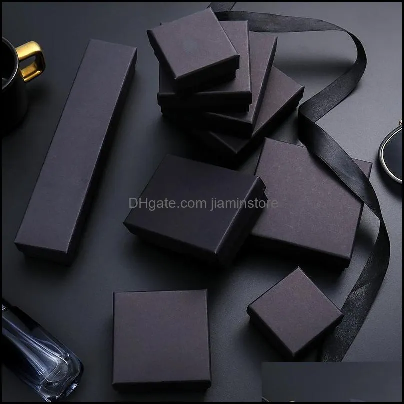 display paper clothes package black paperboard jewelry boxes gift bag birthday festival christmas party various sizes