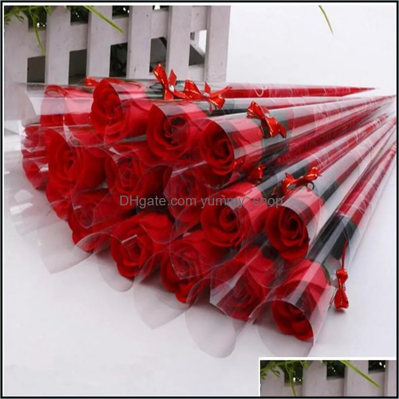 newfashion artificial flower rose carnation soap flowers for valentines thanksgiving mother day gift wedding christmas party rre11759