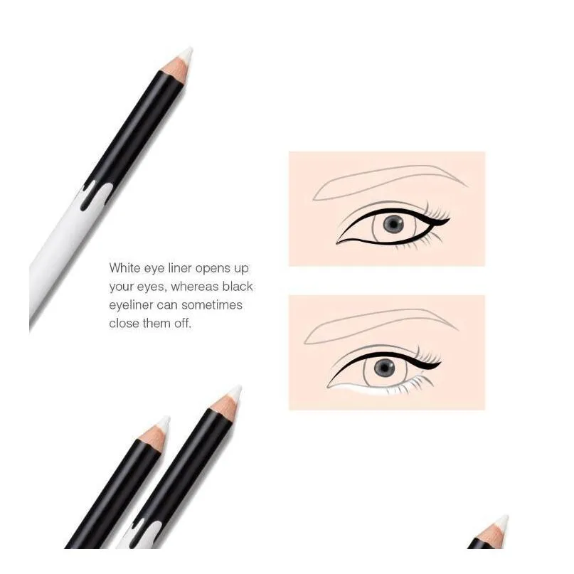 quality white soft eyeliner pencil menow highlight pencil wholesale menow p112 12 pieces/box makeup silky wood cosmetic