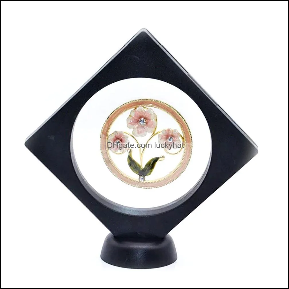 wholesale high quality 2021 3d floating frame display holder box with stands for challenge coins medallions jewelry