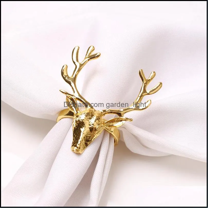 christmas napkin rings deer silver gold napkin holders
