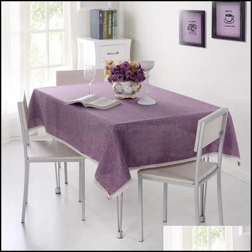 lace tablecloth solid color decorative tablecloth polyester table cloth dining table cover for party home decoration wholesale vt0534