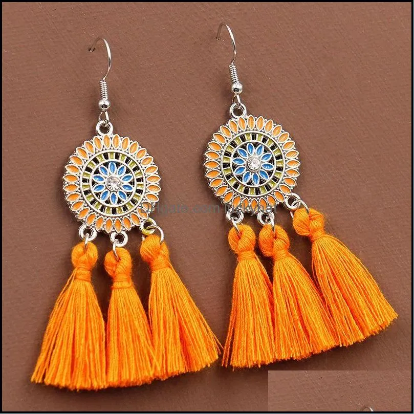 dangle tassel earrings women long fringe drop earring statement bohemian boho hanging accessories