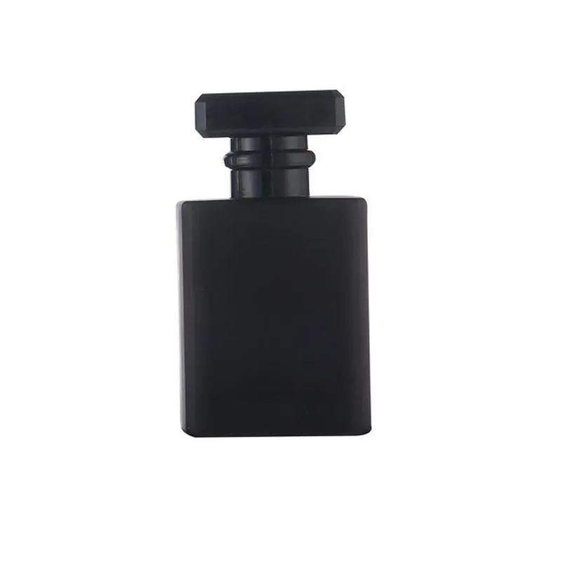 30ml clear black portable glass perfume spray bottles empty cosmetic containers with atomizer for traveler 3 colors