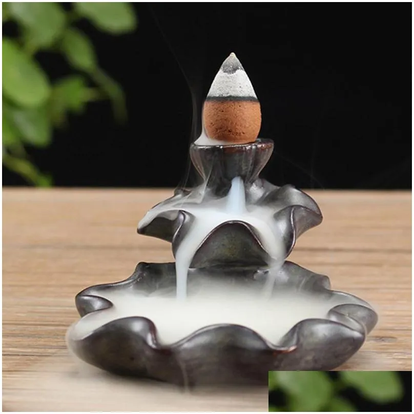 natural smoke backflow lamps cone incense indoor aromatherapy bullet sandalwood lavender jasmine in box tower 40pcs