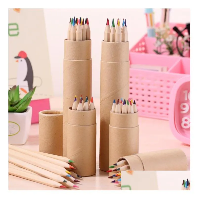 hot colored lead color drawing pencil wood colour pencils sets of 12 colour kids colored drawing pencils children dhs sn5167