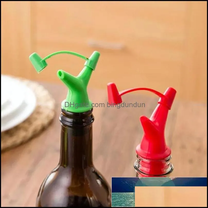 double oil bottle the liquid guiding device mouth stopper sauce bottles nozzle caps wine stopper pour kitchen tools