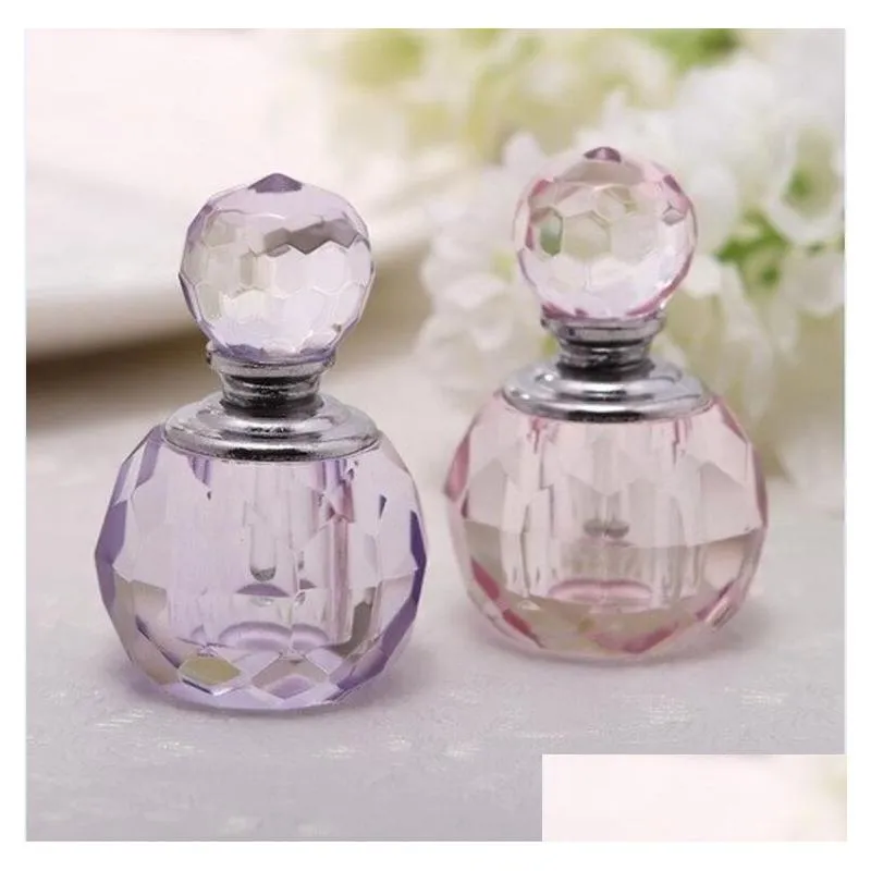 fashion mini 3ml crystal perfume bottle empty  oils case for lady baby shower wedding favors and gifts za1359