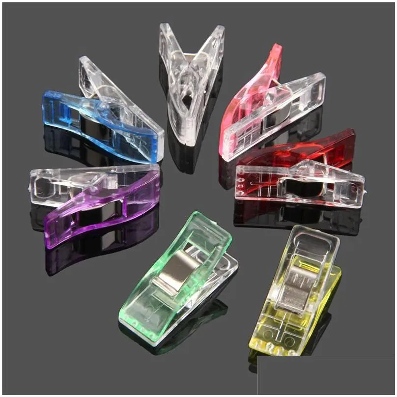 new arrive 10 colors plastic wonder clips holder for diywork fabric quilting craft sewing knitting lz0857