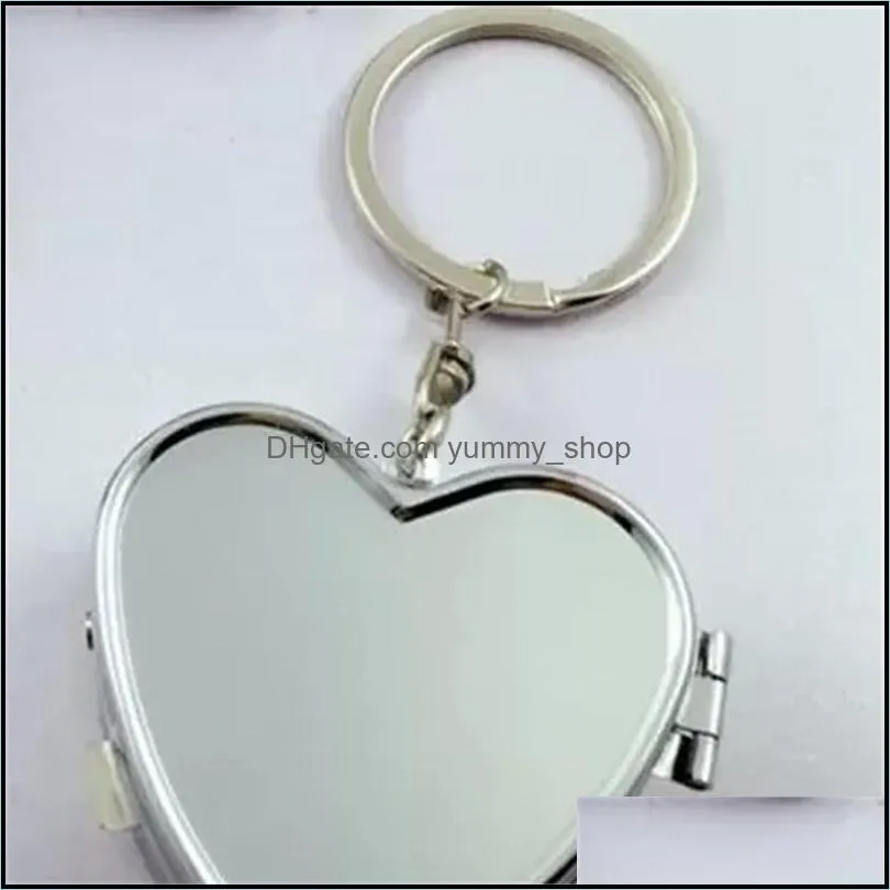 100pcs heart shaped metal 2 grid box boxes organizer container case jewellery storage pocket portable heart shape rrd13133