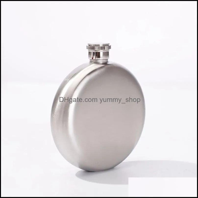 new5oz portable round whiskey flask alcohol hip flasks drinkware accessories wine bottle russian liquor pot bar travel supplies