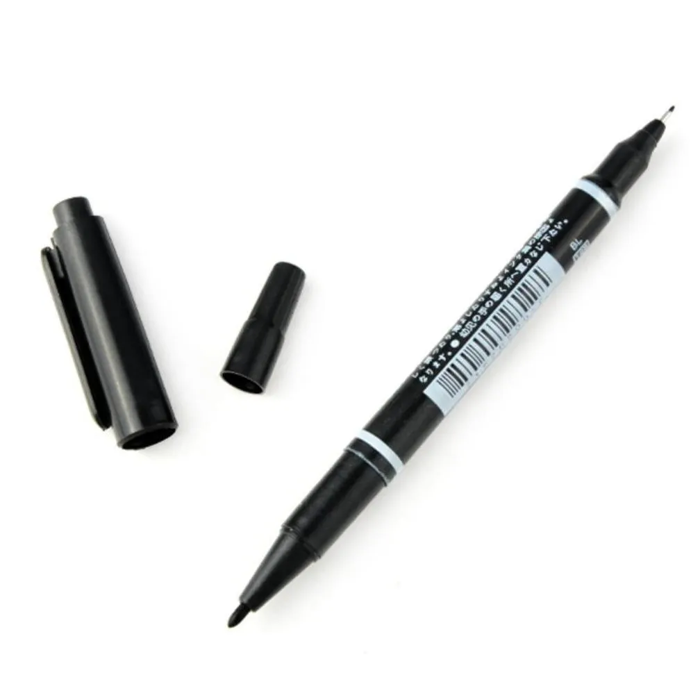 10pcs assorted tattoo transfer pen black dual tattoo skin marker pen tattoo supply for permanent makeup shipping