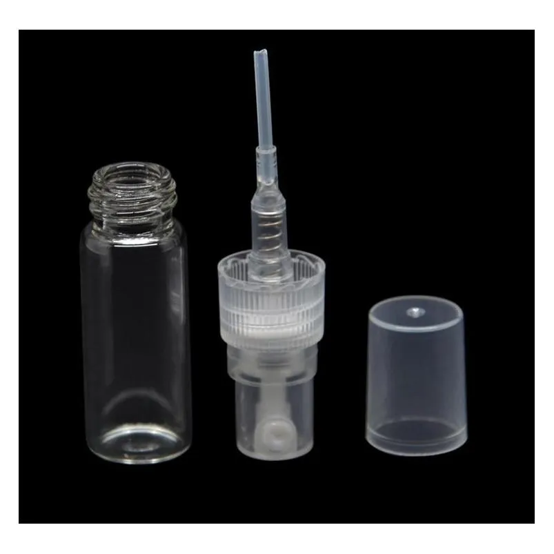 2ml refillable atomizer 2cc mini essential oil perfume sample empty pump spray glass bottle sn1479