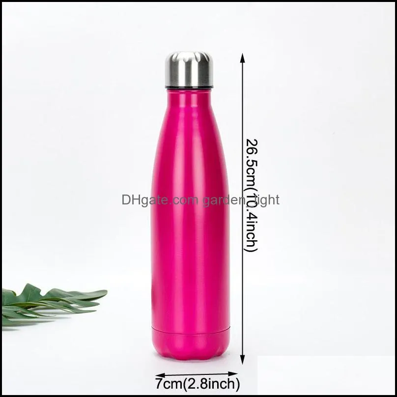 gift sublimation 17oz cola bottle portable 500ml stainless steel cola water bottles double walled insulated flasks vtky2246