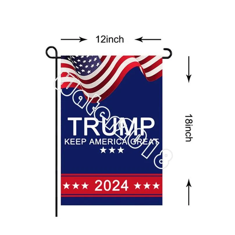 trump 2024 flag make america great again republican usa flags anti biden never americas president donald funny garden campaign banner 2