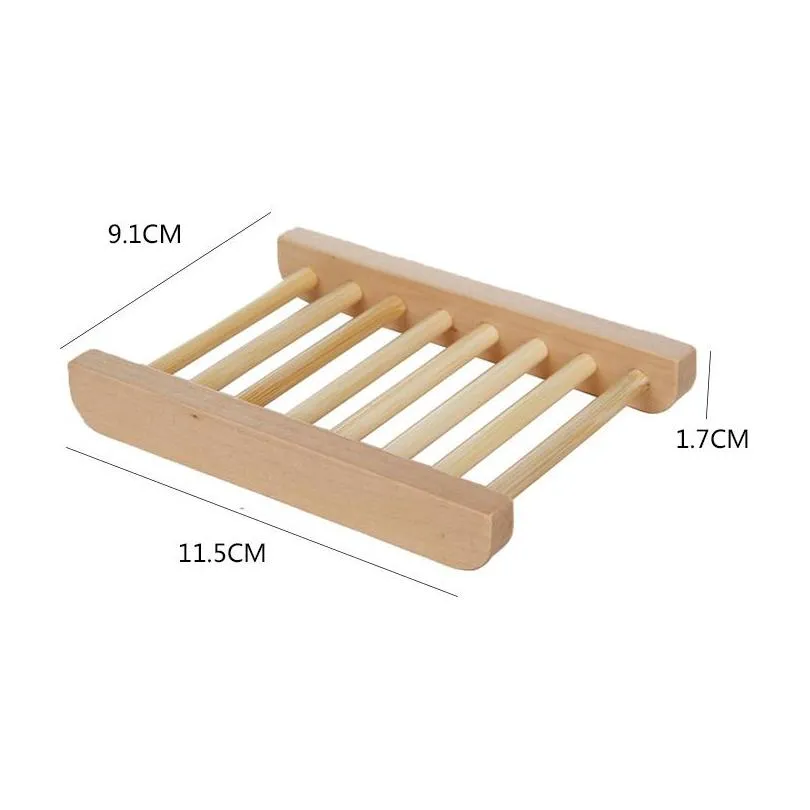 natural wooden soap dishes tray holder bath storage box plate container household shower bathroom accessories
