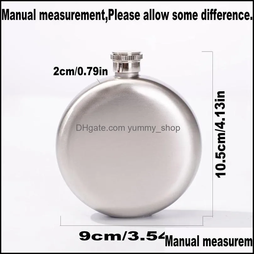 new5oz portable round whiskey flask alcohol hip flasks drinkware accessories wine bottle russian liquor pot bar travel supplies