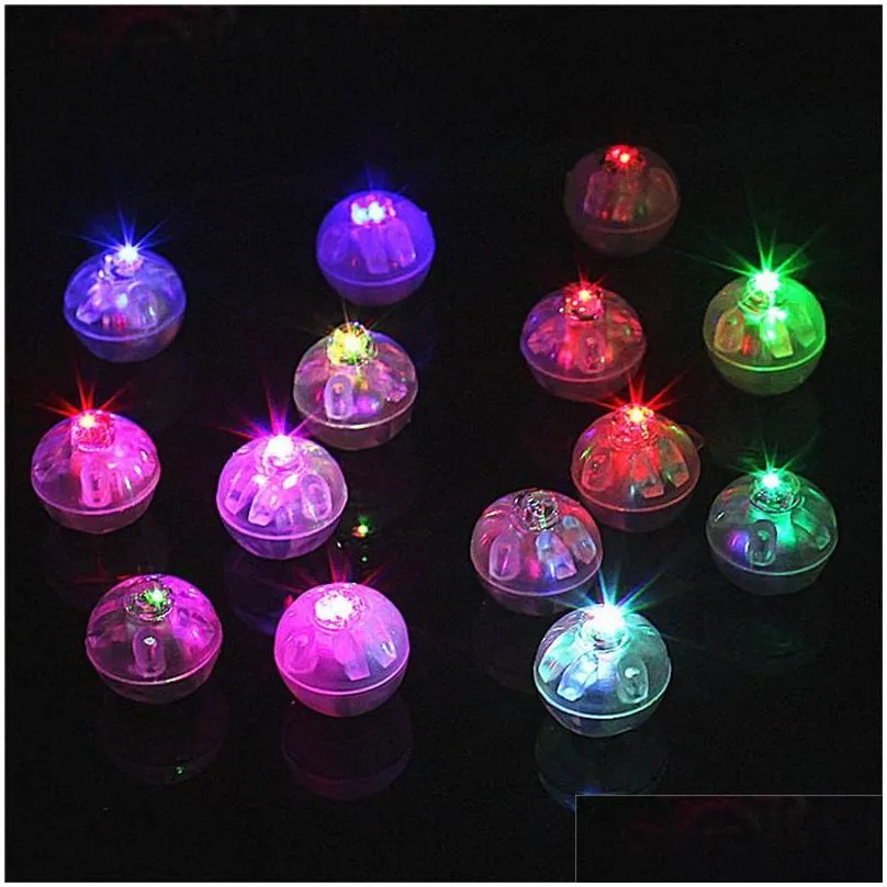 1000pcs/ lot round shape rgb mini led flashing ball lamps white balloon lights for christmas party wedding decoration lz0844