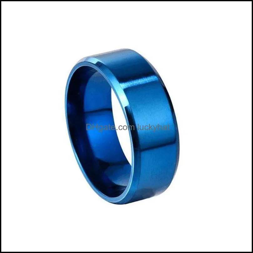 classic mens 8mm stainless steel rings brushed surface wedding band unisex engagement jewelry size 613