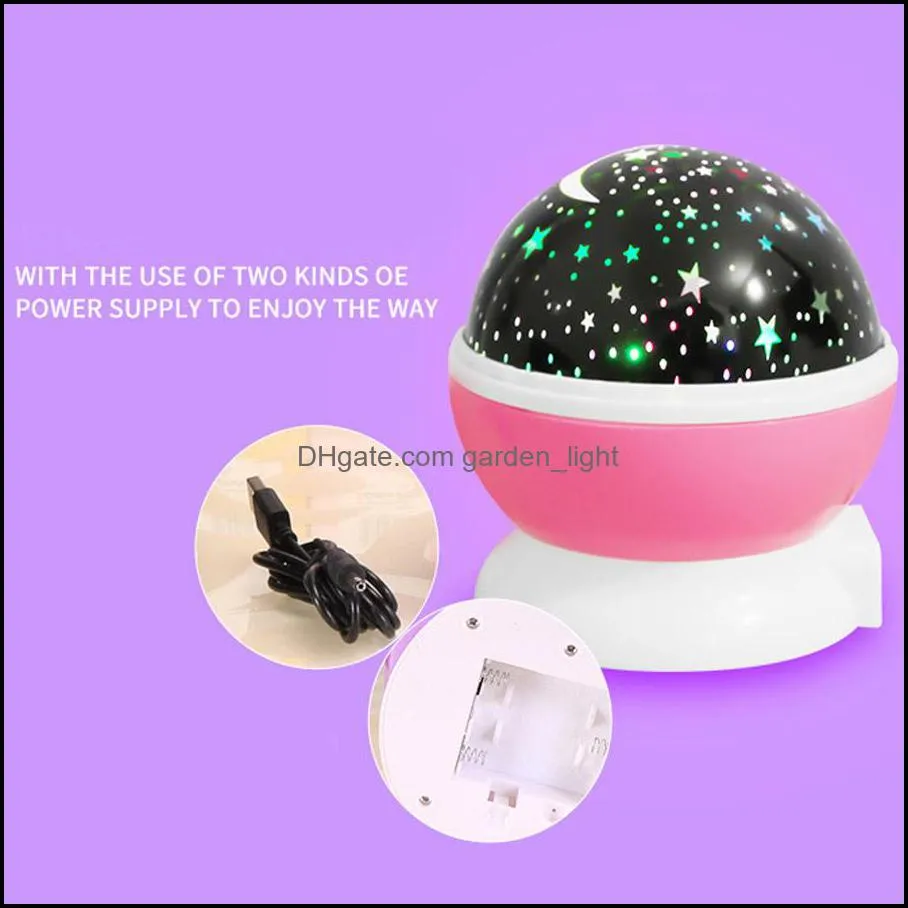 valentines day gift led stars starry night lights projector kids gifts moon colorful lamp battery usb bedroom decor light lamp