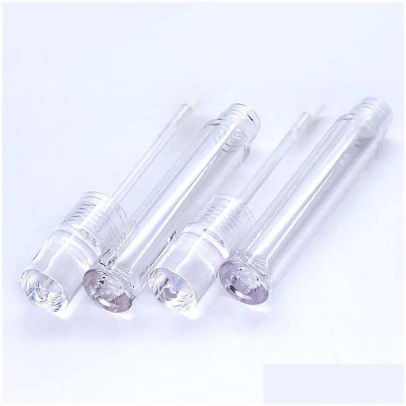 diy lip gloss tubes bottle empty 7.8ml lipgloss tube round transparent packing bottles with wand empty clear