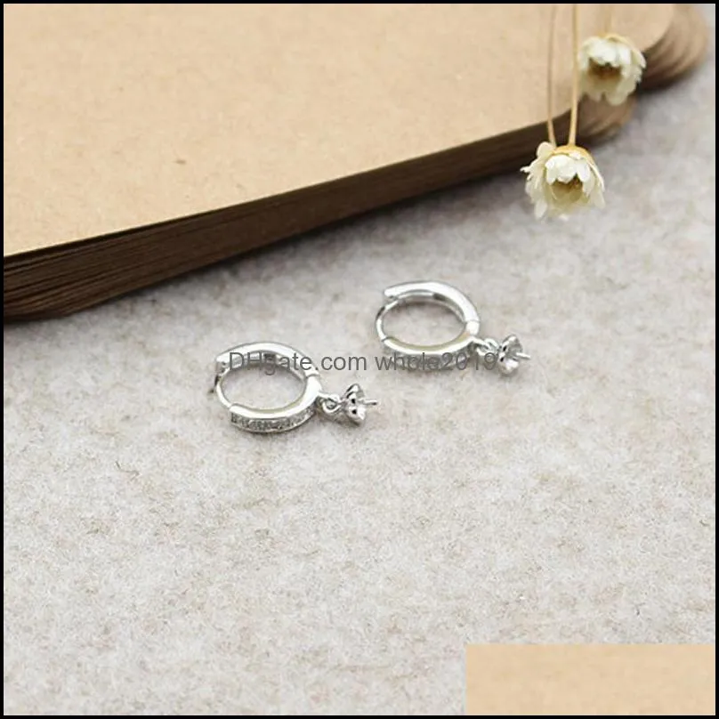 s925 sliver pearl earrings settings 100 sliver earrings diy pearl earrings jewelry settings christmas gift 12 pcs/lot