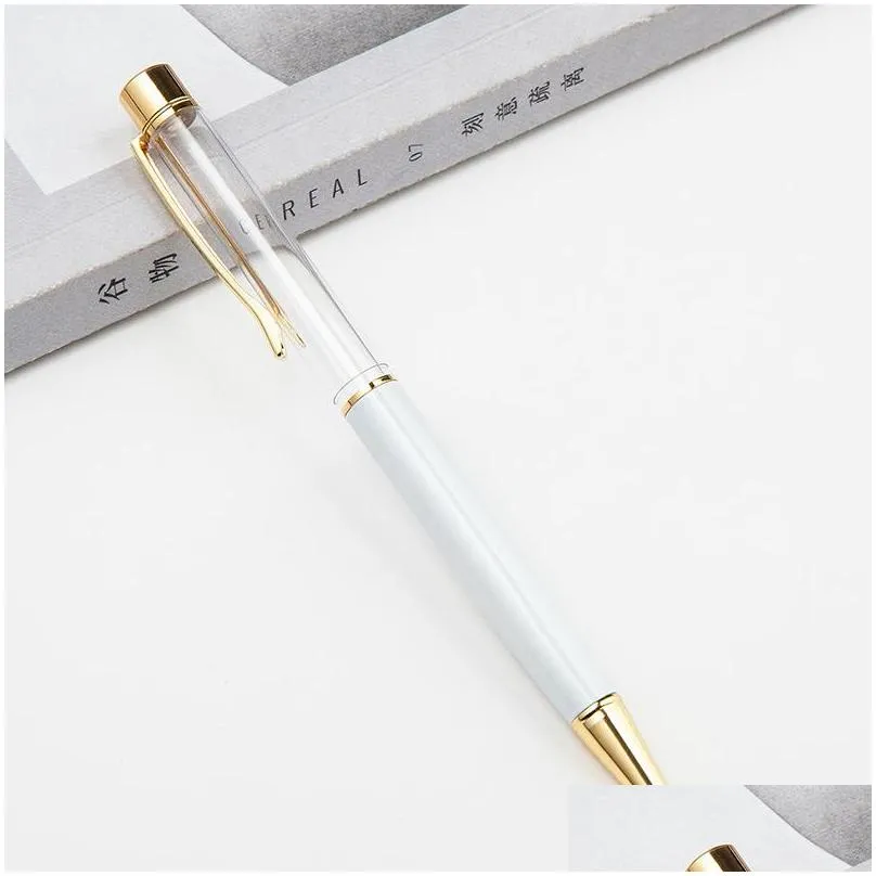 diy empty stick pens 2in1 slim crystal diamond ballpoint pens glitter stylus touch pen