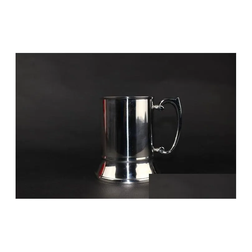 16 ounce double wall stainless steel tankard beer mug high quality mirror finish sn1383