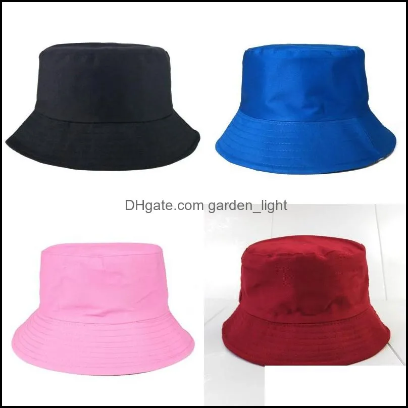 adult fabric advertising caps lady solid color flat roof bucket hats fashion sunshade fisherman hat 4dk j2