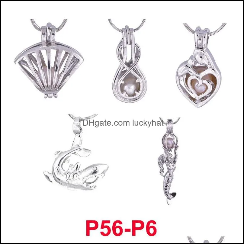 wholesale 300 designs pearl cage pendant necklace love wish natural pearl with oyster pearl mix design