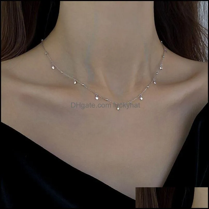 high quality cooper clavicle chain necklace doublelayer zircon unique design for women