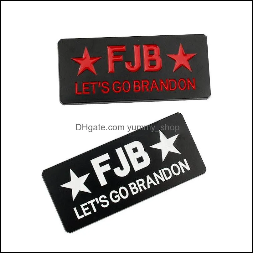 9x4 cm fjb lets go brandon car emblems badge decoration zinc alloy car sticker rra12640