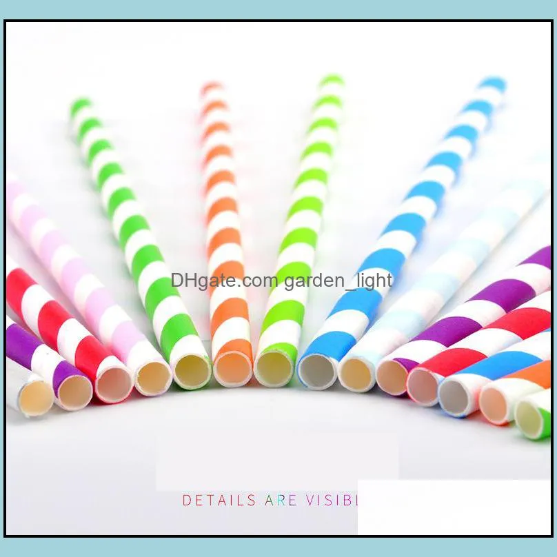 environmental colorful paper straw straight drinking straw wedding kids birthday party decoration supplies dispette ship dh0301