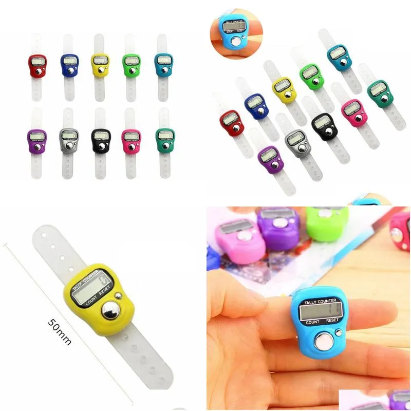 mini hand hold band tally counter lcd digital screen finger ring electronics head count buddha electronic counters