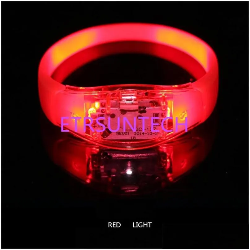 led voice control bracelets luminous wristband night light kids toys glow in the dark party accessories lx0054