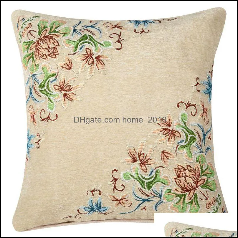 45x45cm luxury vintage decorative cushion cover floral pillows case for car sofa decor pillowcase home pillow covers