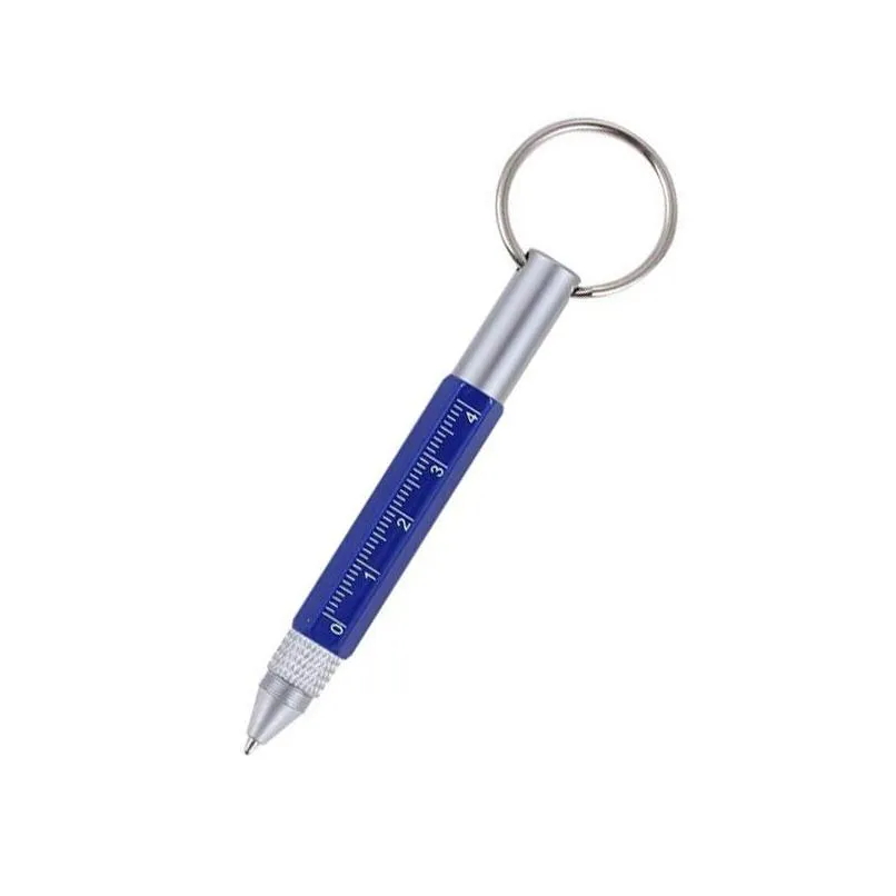 multifunctional mini metal ballpoint pen outdoor tool pen screwdriver keychain short scale pens