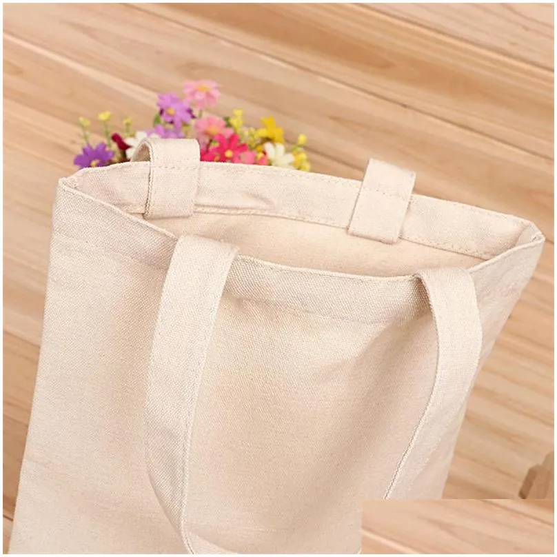 blank pattern canvas shopping bags eco reusable foldable shoulder bag handbag tote cotton tote bag wholesale custom lz0650