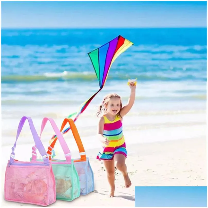 powerful storage beach toy mesh bag kids shell collecting bag beach toy swimming accessories bag storage net toy lx3931