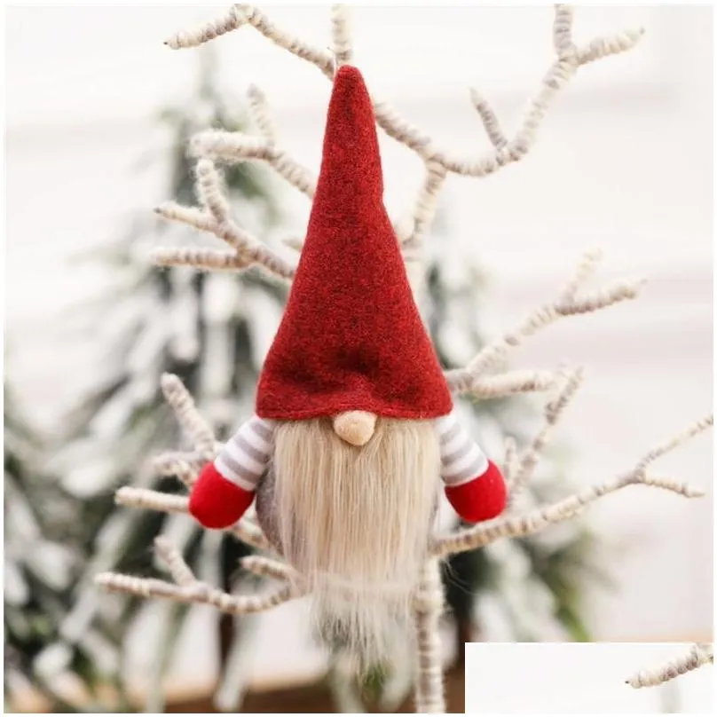 christmas handmade swedish gnome scandinavian tomte santa nisse nordic plush elf toy table ornament xmas tree
