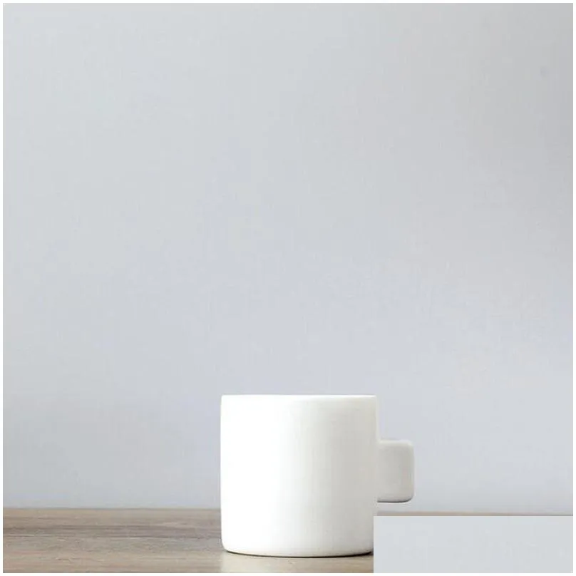 brief espresso coffee mugs solid color coffee mug matt white small ceramic high quality mugs home cafe drinkware unique gift za2251