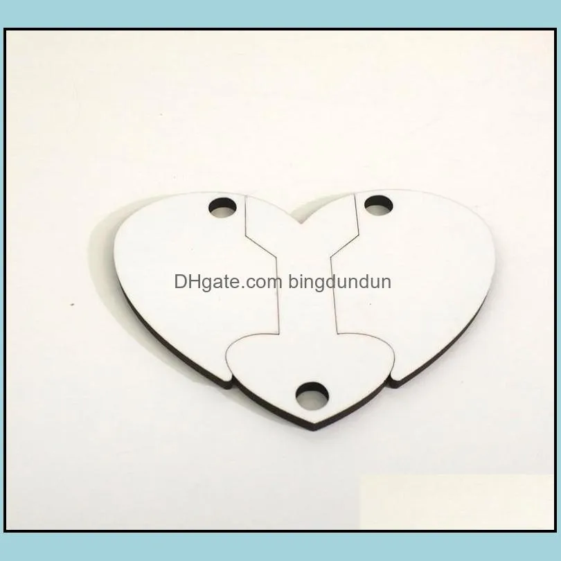 party favor sublimation heart shaped key chain diy blanks keychain mdf board thermal transfer keychains rra12680