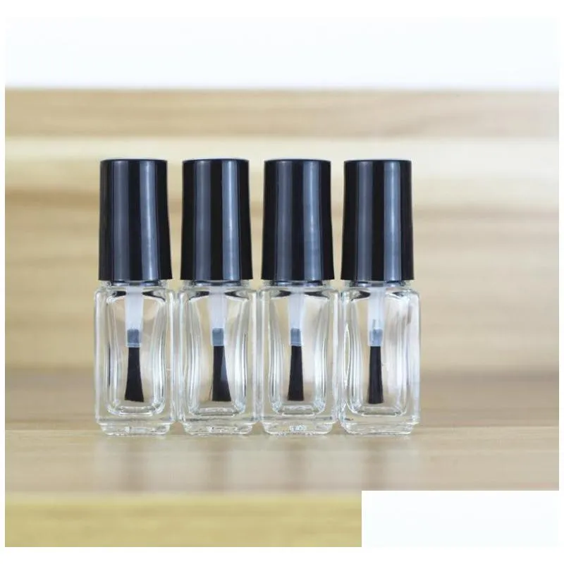 wholesale 5ml 1000pcs/lot empty nail polish bottle for cosmetics packaging nail bottles empty glass bottle with brush sn4596