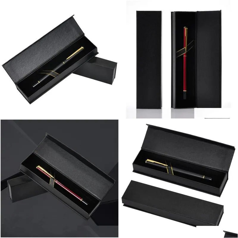 red black office pen display packaging boxes blank gift jewelry packaging box pen packing box paper case wholesale lx2706