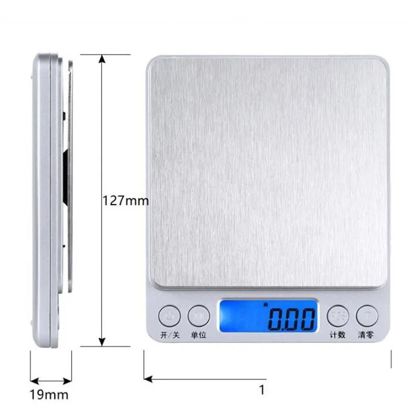 2000g/0.1g lcd portable mini electronic digital scales pocket case postal kitchen jewelry weight balance digital scale