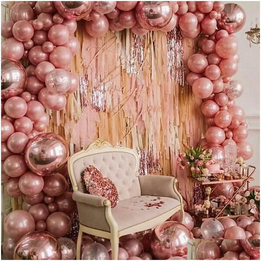 12inch rose gold metal balloon happy birthday party decoration kids boy girl adults wedding birthday ballon bride to be baloon