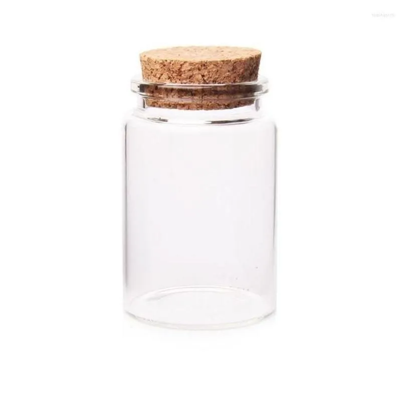 storage bottles 100pcs 80ml glass with cork crafts jars 80cc empty containers