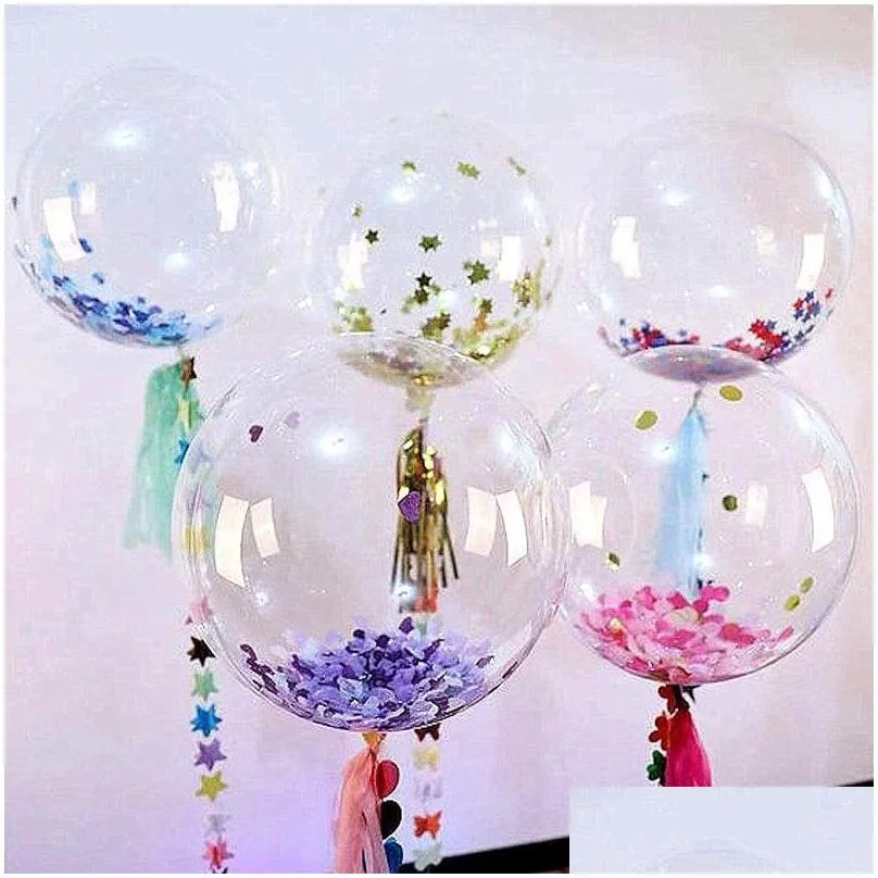 party decoration transparent bobo bubble balloon with pump 1824inch 20pcs clear inflatable air helium globos wedding birthday