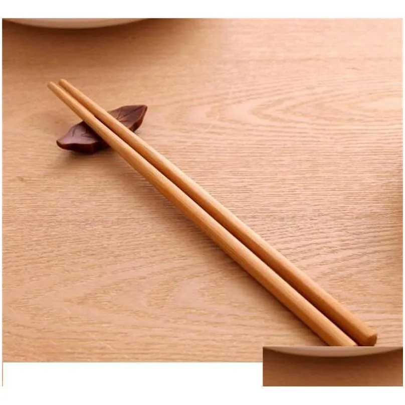 10 pairs mould proof bamboo long chopsticks household portable non slip tableware suit high grade kitchen article